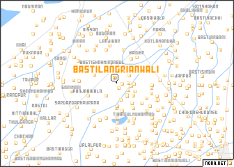map of Basti Langriānwāli