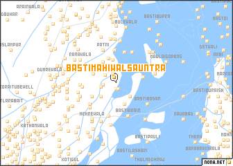 map of Basti Mahiwāl Sauntra