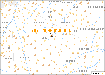 map of Basti Mahkam Dīnwāla
