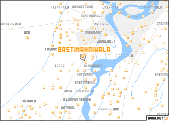 map of Basti Māhnīwāla