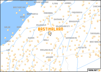 map of Basti Malhān