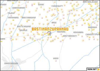 map of Basti Manzūr Ahmad