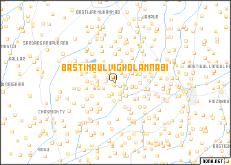 map of Basti Maulvi Gholām Nabi