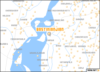 map of Basti Miānjiān
