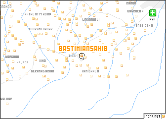 map of Basti Miān Sāhib