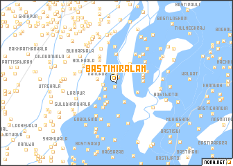 map of Basti Mīr Ālam