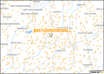 map of Basti Mirāniānwāli