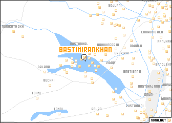 map of Basti Mīrān Khān