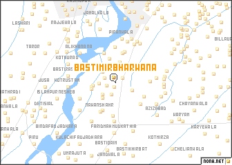 map of Basti Mir Bharwāna