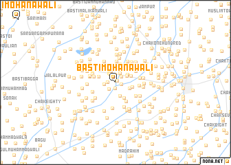 map of Basti Mohānawāli