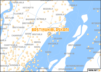 map of Basti Muhib Laskāni