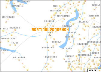 map of Basti Naurang Shāh
