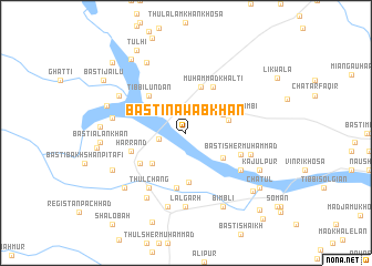 map of Basti Nawāb Khān