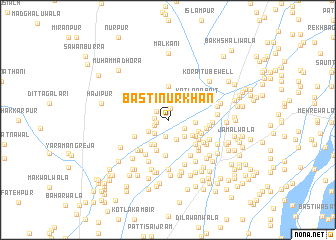 map of Basti Nūr Khān
