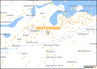 map of Basti Panwār