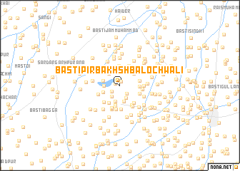 map of Basti Pīr Bakhsh Balochwāli