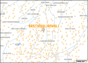 map of Basti Pouliānwāli