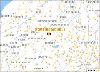 map of Basti Qādirwāli