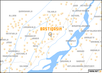 map of Basti Qāsim