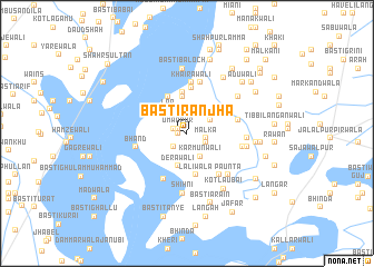 map of Basti Rānjha