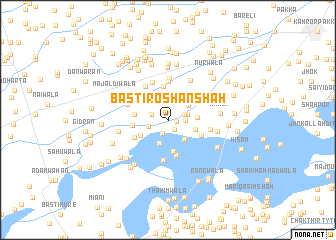 map of Basti Roshan Shāh