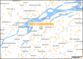 map of Basti Shahāmad