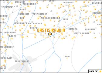 map of Basti Sirāj Dīn