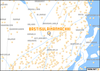 map of Basti Sulaimān Māchhi