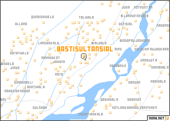 map of Basti Sultān Siāl