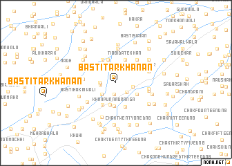 map of Basti Tarkhānān