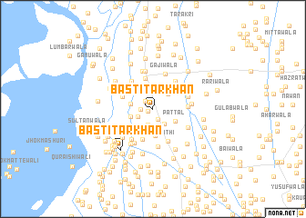 map of Basti Tarkhān