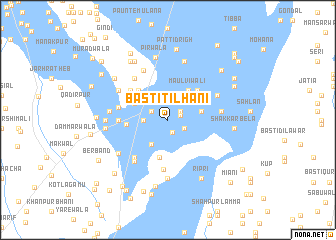 map of Basti Tilhāni