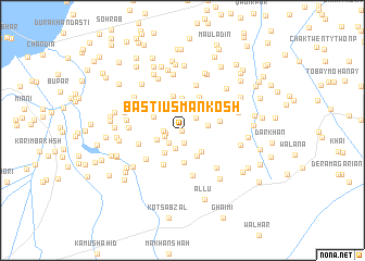 map of Basti Usmān Kosh