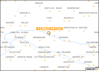 map of Basznia Górna