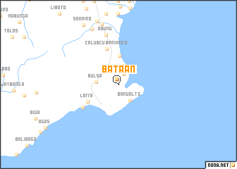 map of Bataan