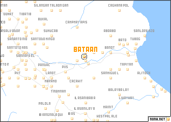 map of Bataan