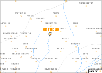 map of Batagué