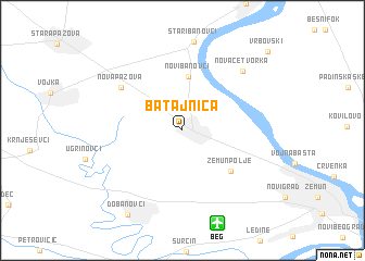 map of Batajnica