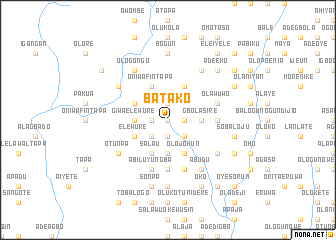 map of Batako
