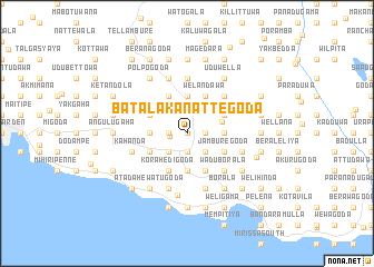 map of Batalakanattegoda