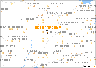 map of Batán Grande