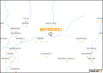 map of Băţanii Mici