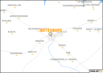 map of Batesburg