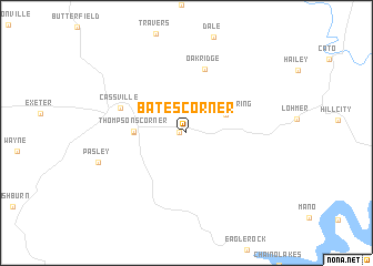 map of Bates Corner