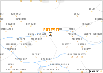 map of Băteşti