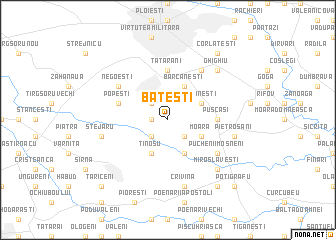 map of Băteşti