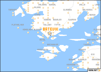 map of Båtevik