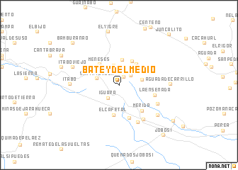 map of Batey del Medio