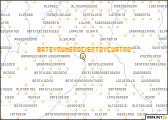 map of Batey Número Ciento y Cuatro