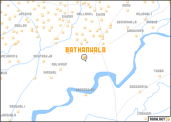 map of Bathānwāla